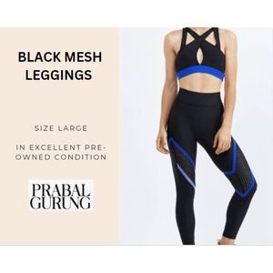 Prabal Gurung x Bandier Mesh Leggings Size Large EUC